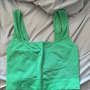 all in motion Green Ribbed Crop Bralette